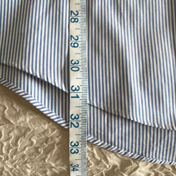 Lands End Supima Pinpoint Cotton Shirt No Iron Traditional Fit Size XL 17-171/2 - Picture 7 of 7
